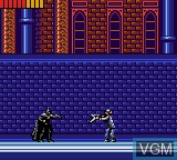In-game screen of the game Batman Returns on Sega Game Gear