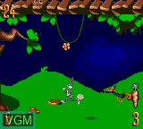 In-game screen of the game Bugs Bunny in Double Trouble on Sega Game Gear