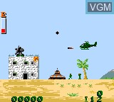 In-game screen of the game Choplifter III on Sega Game Gear