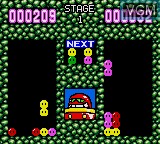 In-game screen of the game Dr. Robotnik's Mean Bean Machine on Sega Game Gear