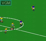 In-game screen of the game FIFA International Soccer on Sega Game Gear