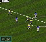 In-game screen of the game FIFA Soccer 96 on Sega Game Gear