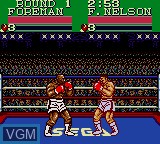 In-game screen of the game George Foreman's KO Boxing on Sega Game Gear