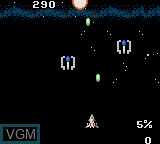 In-game screen of the game Halley Wars on Sega Game Gear