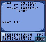 In-game screen of the game Jeopardy! on Sega Game Gear
