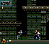 In-game screen of the game Judge Dredd on Sega Game Gear