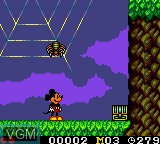In-game screen of the game Land of Illusion starring Mickey Mouse on Sega Game Gear