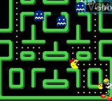 In-game screen of the game Ms. Pac-Man on Sega Game Gear