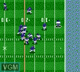 In-game screen of the game NFL Quarterback Club on Sega Game Gear