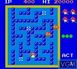 In-game screen of the game Pengo on Sega Game Gear