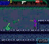 In-game screen of the game Phantom 2040 on Sega Game Gear