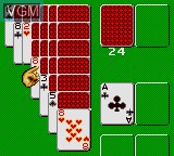 In-game screen of the game Poker Face Paul's Solitaire on Sega Game Gear