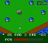 In-game screen of the game Putt & Putter on Sega Game Gear