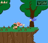 In-game screen of the game Quest for the Shaven Yak starring Ren & Stimpy on Sega Game Gear