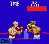 In-game screen of the game Riddick Bowe Boxing on Sega Game Gear