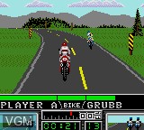 In-game screen of the game Road Rash on Sega Game Gear