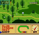 In-game screen of the game Scratch Golf on Sega Game Gear
