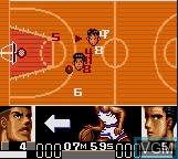 In-game screen of the game From TV Animation - Slam Dunk - Shouri heno Starting 5 on Sega Game Gear