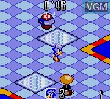 In-game screen of the game Sonic Labyrinth on Sega Game Gear