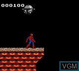 In-game screen of the game Spider-Man / X-Men - Arcade's Revenge on Sega Game Gear