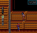 In-game screen of the game Spider-Man vs The Kingpin on Sega Game Gear