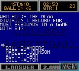 In-game screen of the game Sports Trivia - Championship Edition on Sega Game Gear