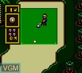In-game screen of the game Super Golf on Sega Game Gear