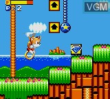 In-game screen of the game Tails no Sky Patrol on Sega Game Gear