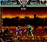 In-game screen of the game VR Troopers on Sega Game Gear