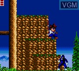 In-game screen of the game Kenyuu Densetsu Yaiba on Sega Game Gear