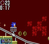 In-game screen of the game Sonic 2 in 1 - Sonic 2 + Sonic Spinball on Sega Game Gear
