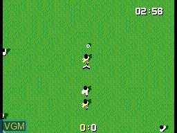 In-game screen of the game Super Kick Off on Sega Game Gear