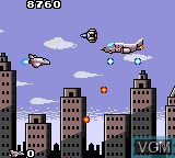 In-game screen of the game Aerial Assault on Sega Game Gear