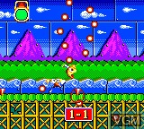 In-game screen of the game Dynamite Headdy on Sega Game Gear