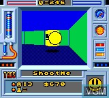 In-game screen of the game Faceball 2000 on Sega Game Gear