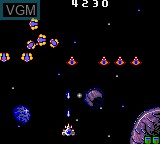 In-game screen of the game Galaga '91 on Sega Game Gear