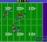 In-game screen of the game Joe Montana Football on Sega Game Gear