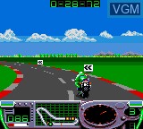 In-game screen of the game Kawasaki Superbike Challenge on Sega Game Gear