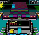 In-game screen of the game Klax on Sega Game Gear