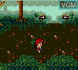 In-game screen of the game Mahou Kishi Rayearth on Sega Game Gear