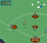 In-game screen of the game Majors, The - Pro Baseball on Sega Game Gear