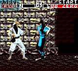 In-game screen of the game Mortal Kombat on Sega Game Gear