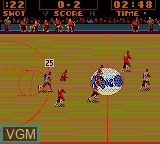 In-game screen of the game NBA Action starring David Robinson on Sega Game Gear