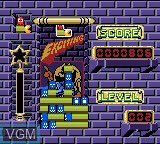 In-game screen of the game Pac-Attack on Sega Game Gear