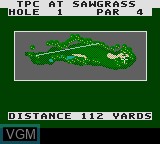 In-game screen of the game PGA Tour 96 on Sega Game Gear