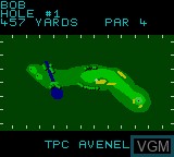 In-game screen of the game PGA Tour Golf on Sega Game Gear