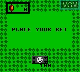 In-game screen of the game Poker Face Paul's Poker on Sega Game Gear