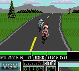 In-game screen of the game Road Rash on Sega Game Gear