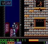 In-game screen of the game RoboCop 3 on Sega Game Gear
