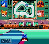 In-game screen of the game Sonic Drift on Sega Game Gear